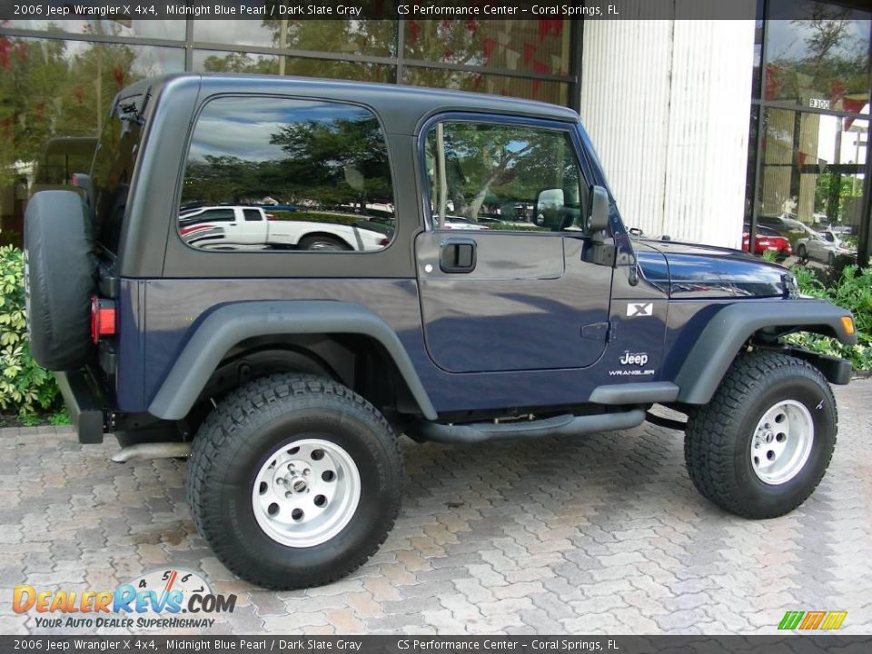 2006 Jeep Wrangler X 4x4 Midnight Blue Pearl / Dark Slate Gray Photo #3