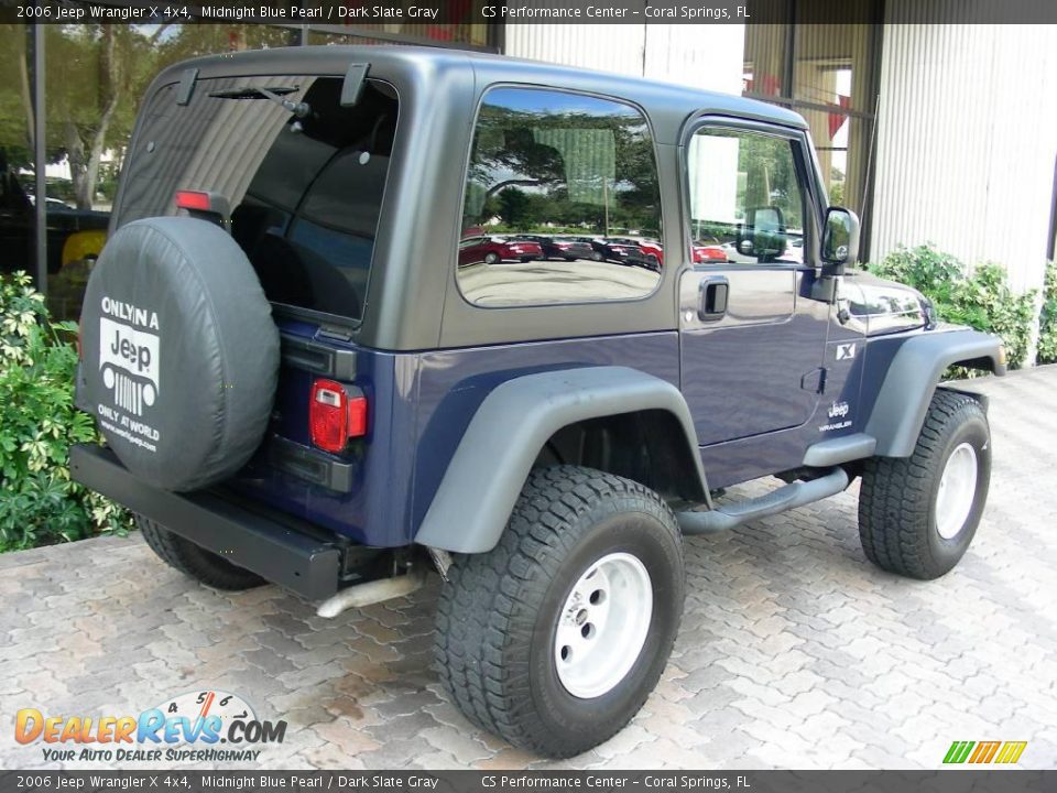 2006 Jeep Wrangler X 4x4 Midnight Blue Pearl / Dark Slate Gray Photo #4