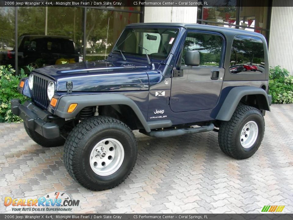 2006 Jeep Wrangler X 4x4 Midnight Blue Pearl / Dark Slate Gray Photo #5