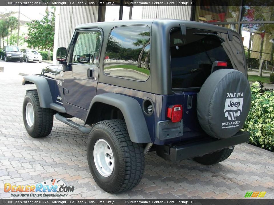 2006 Jeep Wrangler X 4x4 Midnight Blue Pearl / Dark Slate Gray Photo #6