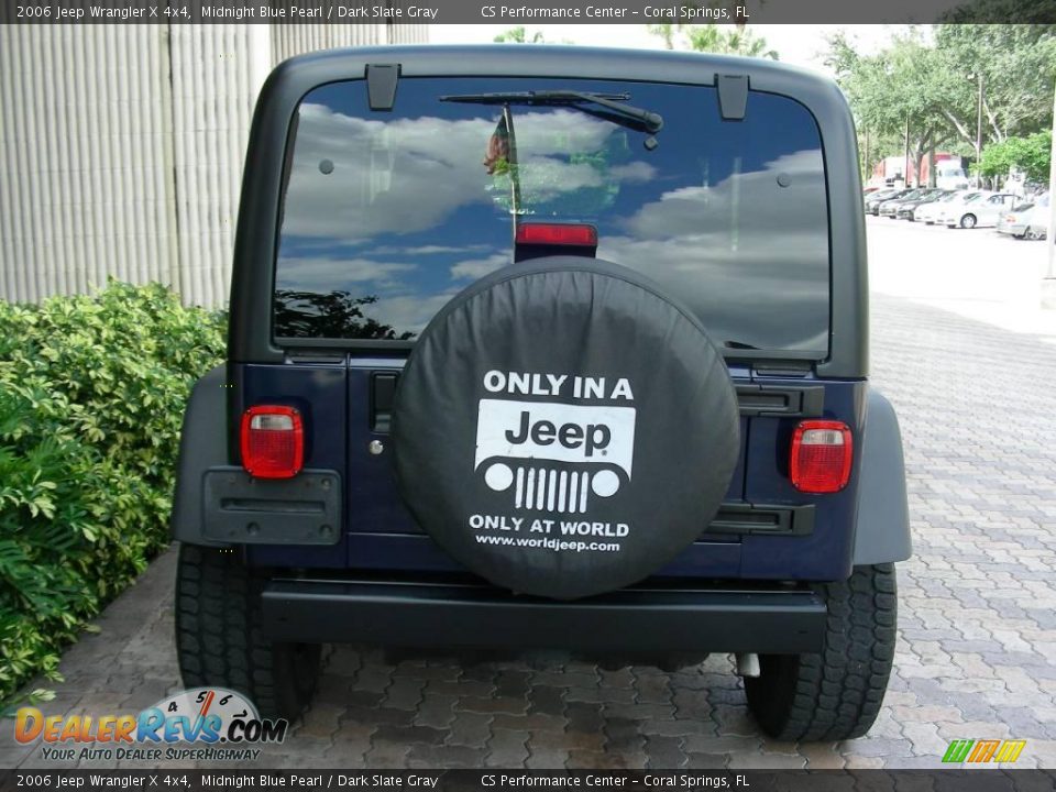 2006 Jeep Wrangler X 4x4 Midnight Blue Pearl / Dark Slate Gray Photo #7