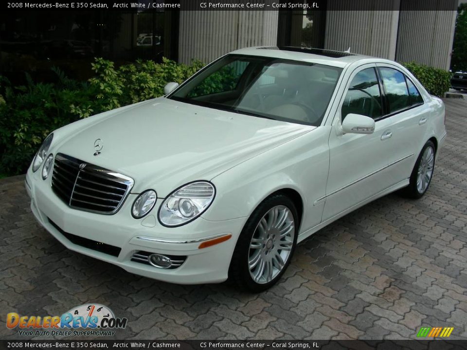 2008 Mercedes-Benz E 350 Sedan Arctic White / Cashmere Photo #1