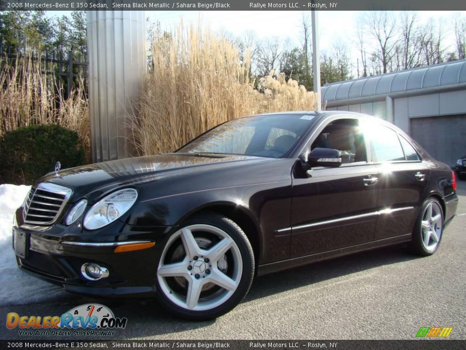 2008 Mercedes-Benz E 350 Sedan Sienna Black Metallic / Sahara Beige/Black Photo #1
