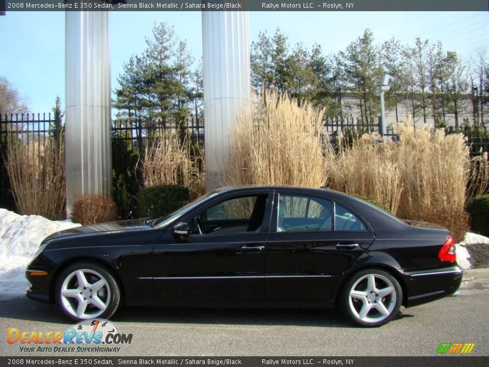 2008 Mercedes-Benz E 350 Sedan Sienna Black Metallic / Sahara Beige/Black Photo #3