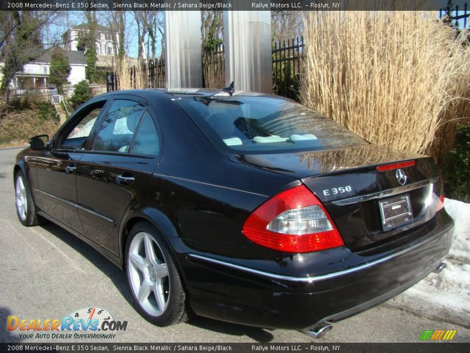 2008 Mercedes-Benz E 350 Sedan Sienna Black Metallic / Sahara Beige/Black Photo #4