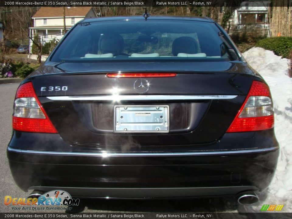 2008 Mercedes-Benz E 350 Sedan Sienna Black Metallic / Sahara Beige/Black Photo #5