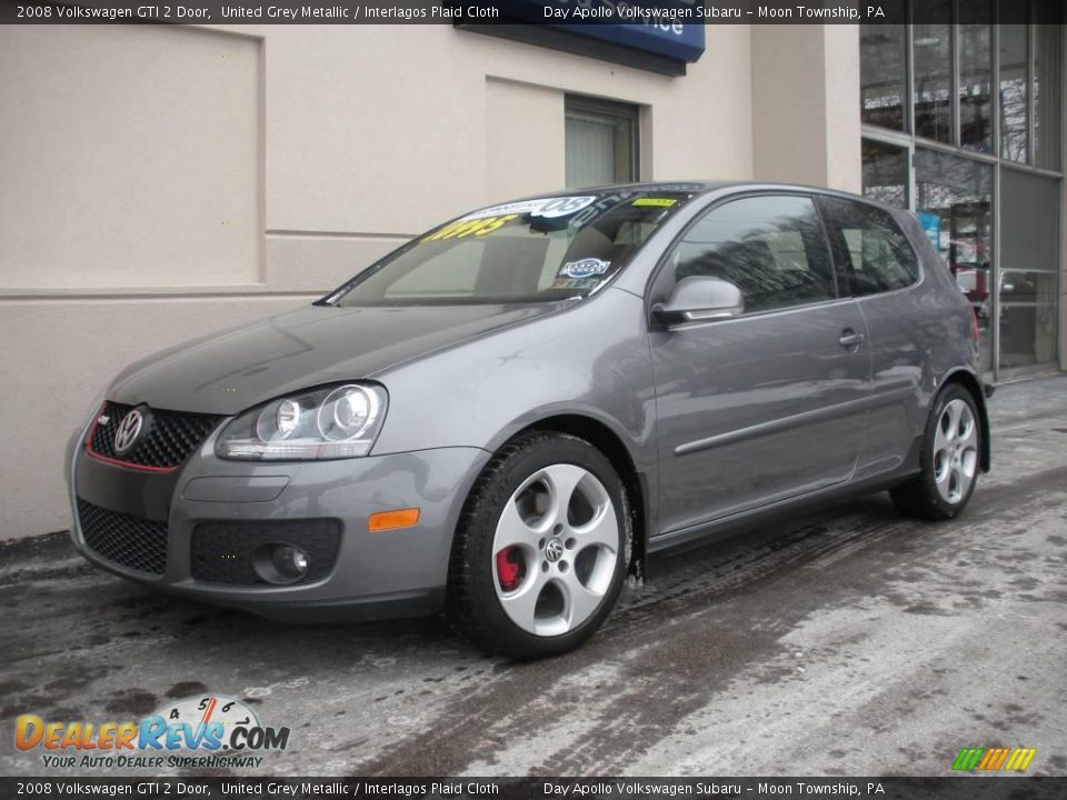 2008 Volkswagen GTI 2 Door United Grey Metallic / Interlagos Plaid Cloth Photo #2
