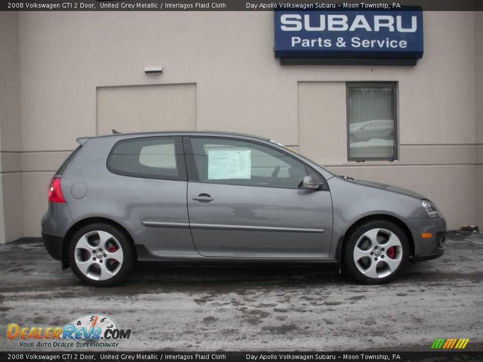 2008 Volkswagen GTI 2 Door United Grey Metallic / Interlagos Plaid Cloth Photo #5