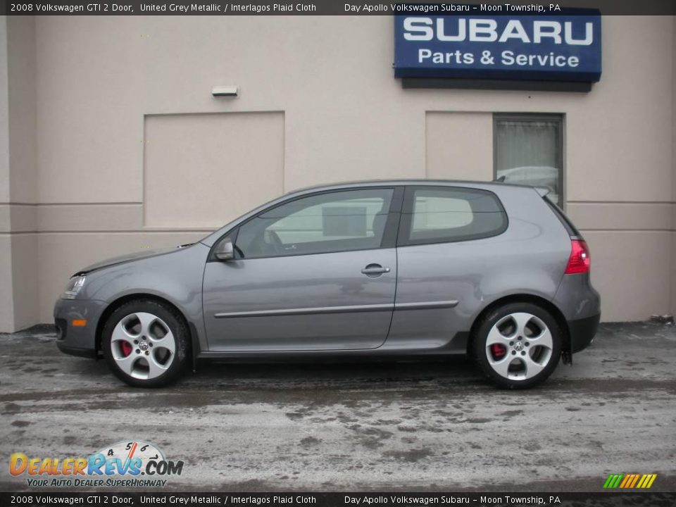 2008 Volkswagen GTI 2 Door United Grey Metallic / Interlagos Plaid Cloth Photo #6