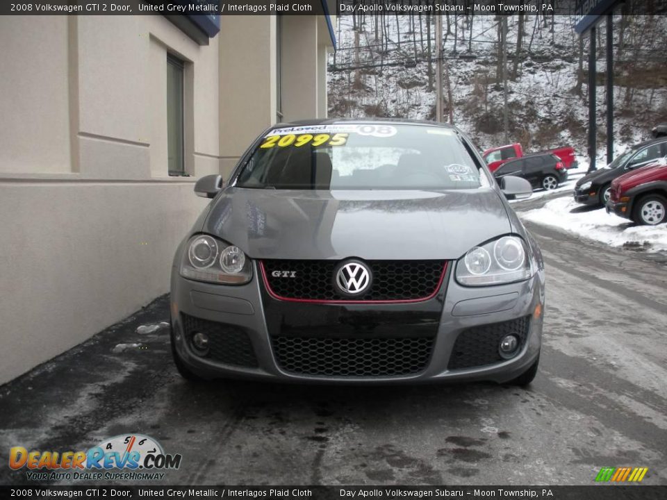 2008 Volkswagen GTI 2 Door United Grey Metallic / Interlagos Plaid Cloth Photo #7