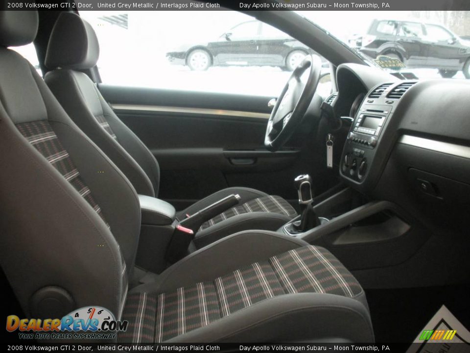 2008 Volkswagen GTI 2 Door United Grey Metallic / Interlagos Plaid Cloth Photo #10