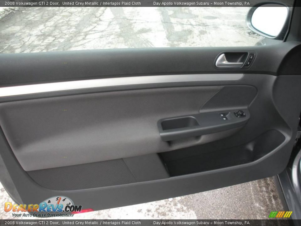 2008 Volkswagen GTI 2 Door United Grey Metallic / Interlagos Plaid Cloth Photo #12