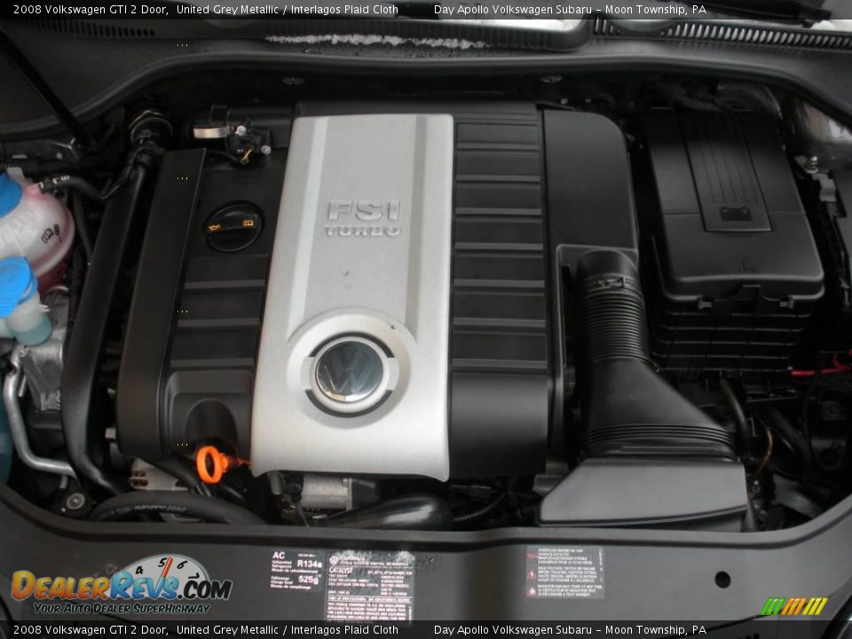 2008 Volkswagen GTI 2 Door United Grey Metallic / Interlagos Plaid Cloth Photo #18
