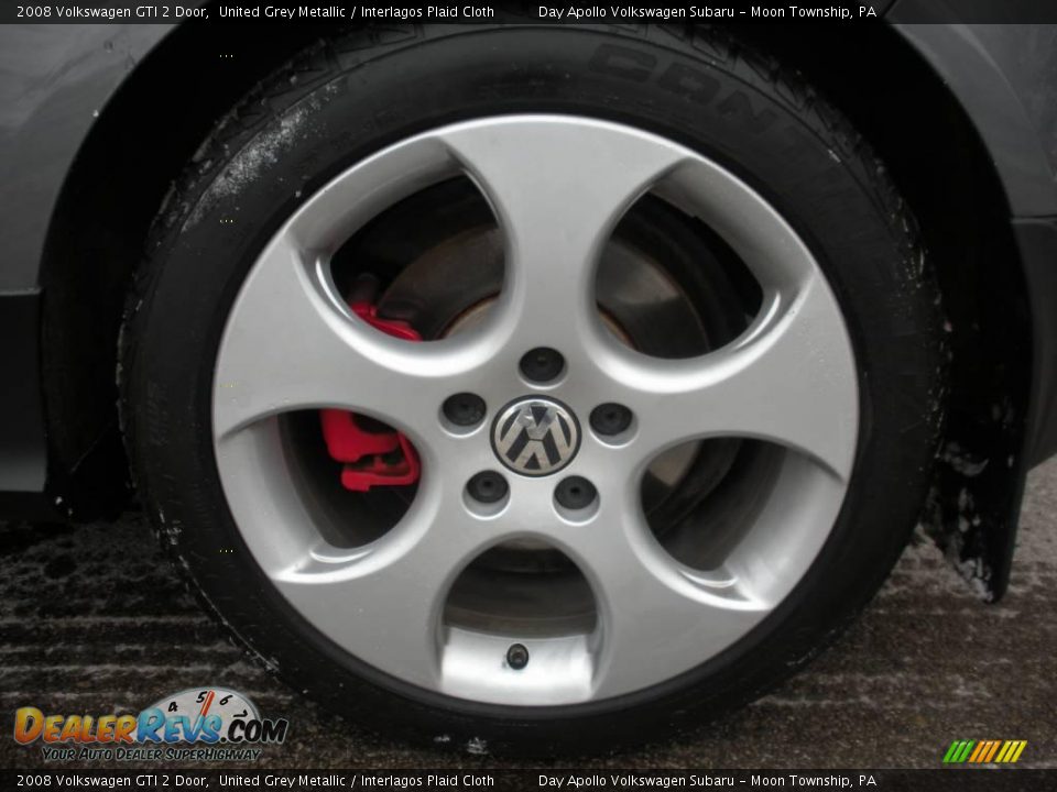 2008 Volkswagen GTI 2 Door United Grey Metallic / Interlagos Plaid Cloth Photo #19