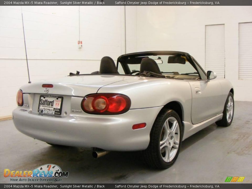 2004 Mazda MX-5 Miata Roadster Sunlight Silver Metallic / Black Photo #4