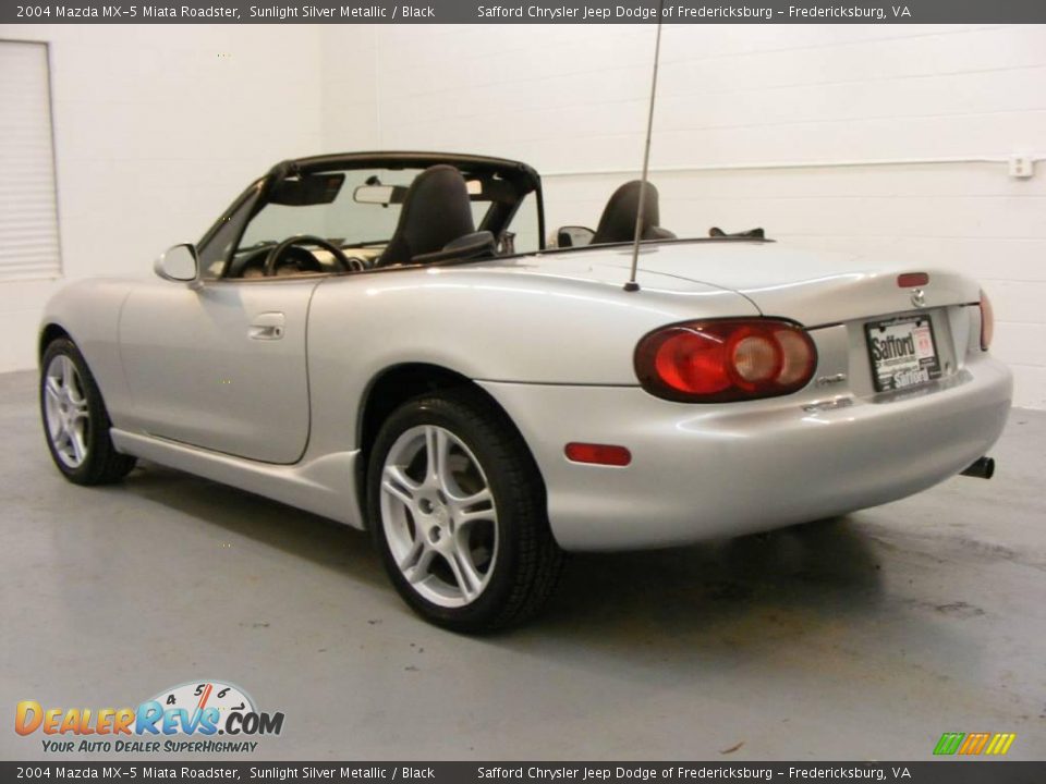 2004 Mazda MX-5 Miata Roadster Sunlight Silver Metallic / Black Photo #6