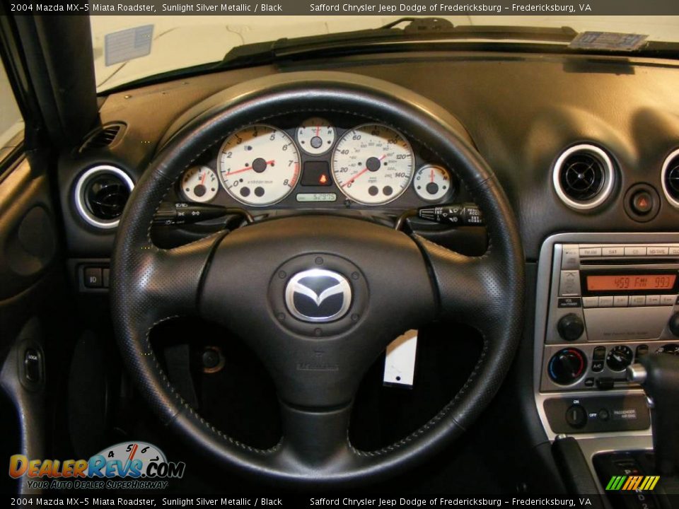 2004 Mazda MX-5 Miata Roadster Sunlight Silver Metallic / Black Photo #8