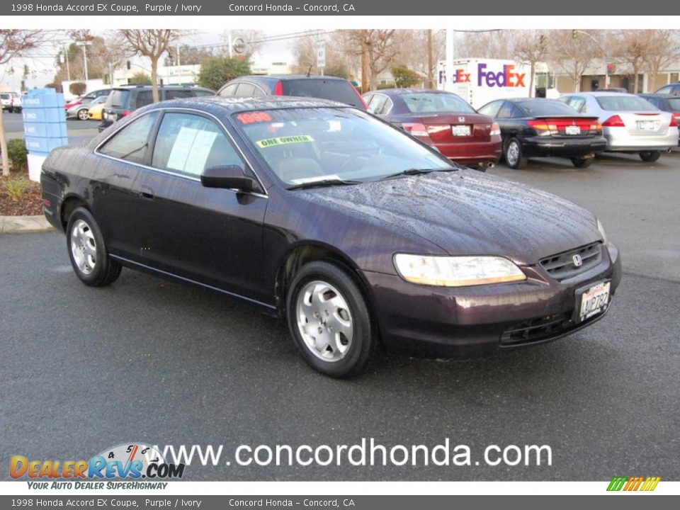 1998 Honda Accord EX Coupe Purple / Ivory Photo #1