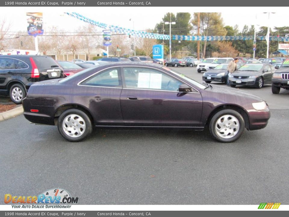 1998 Honda Accord EX Coupe Purple / Ivory Photo #2