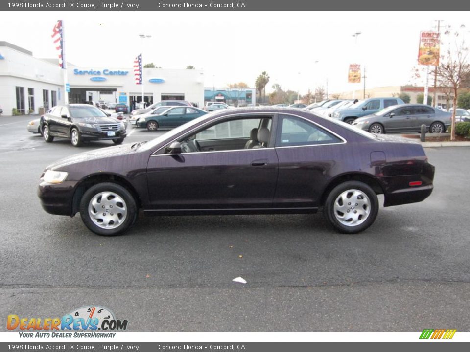 1998 Honda Accord EX Coupe Purple / Ivory Photo #6