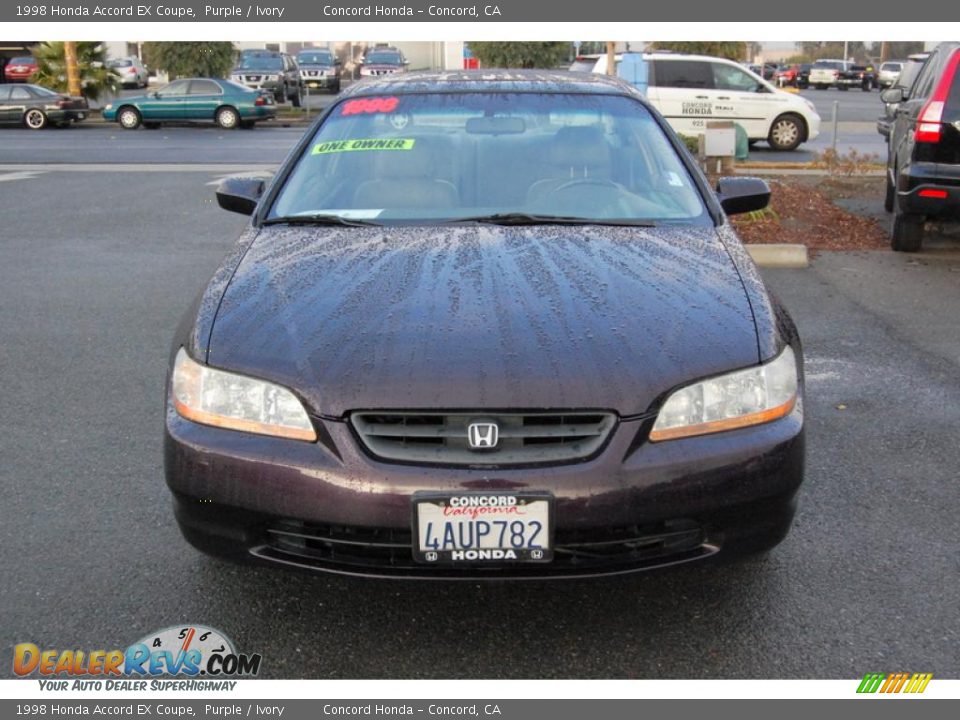 1998 Honda Accord EX Coupe Purple / Ivory Photo #8