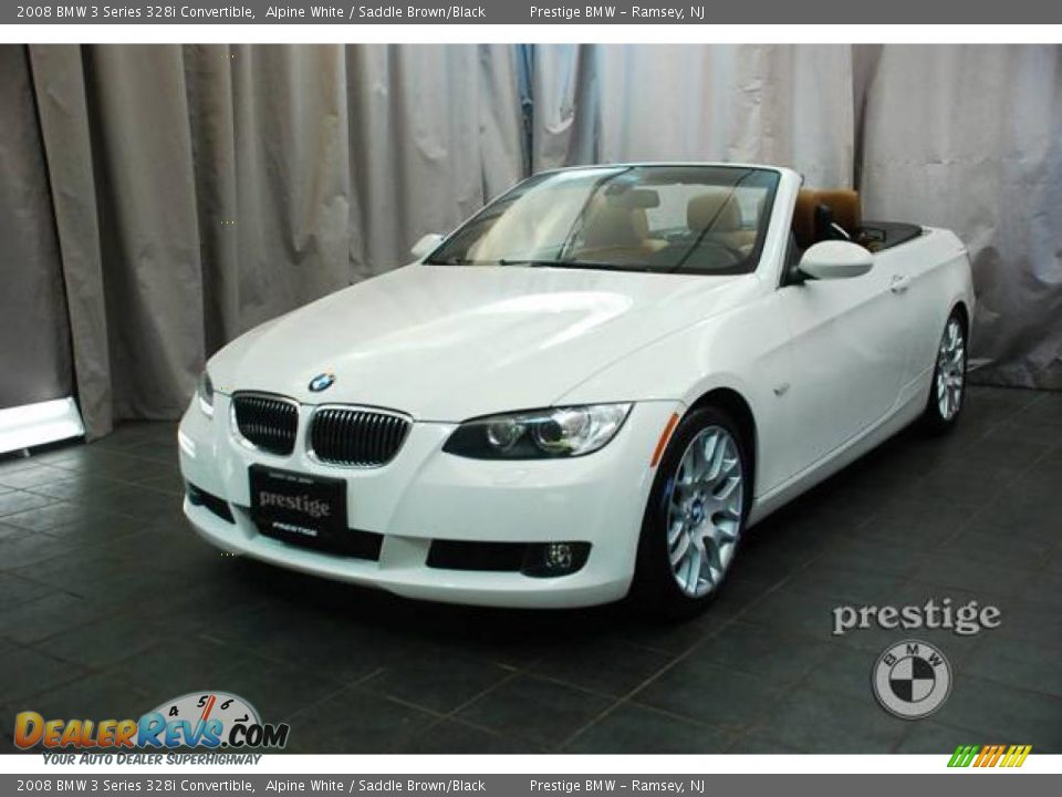 2008 BMW 3 Series 328i Convertible Alpine White / Saddle Brown/Black Photo #1