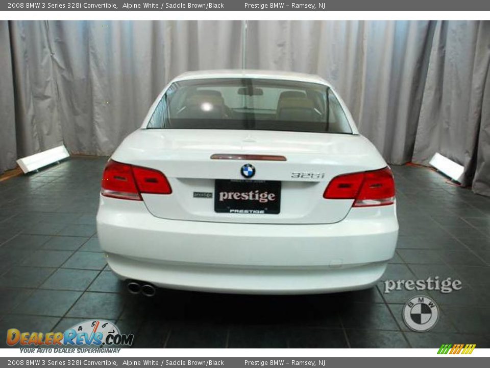 2008 BMW 3 Series 328i Convertible Alpine White / Saddle Brown/Black Photo #2