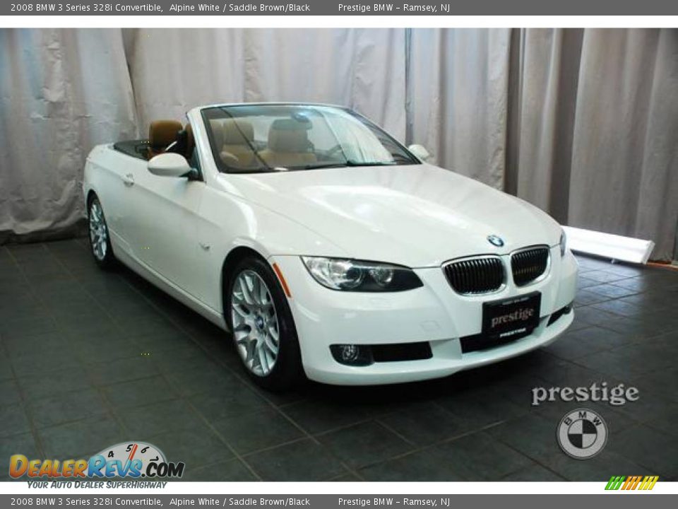 2008 BMW 3 Series 328i Convertible Alpine White / Saddle Brown/Black Photo #6
