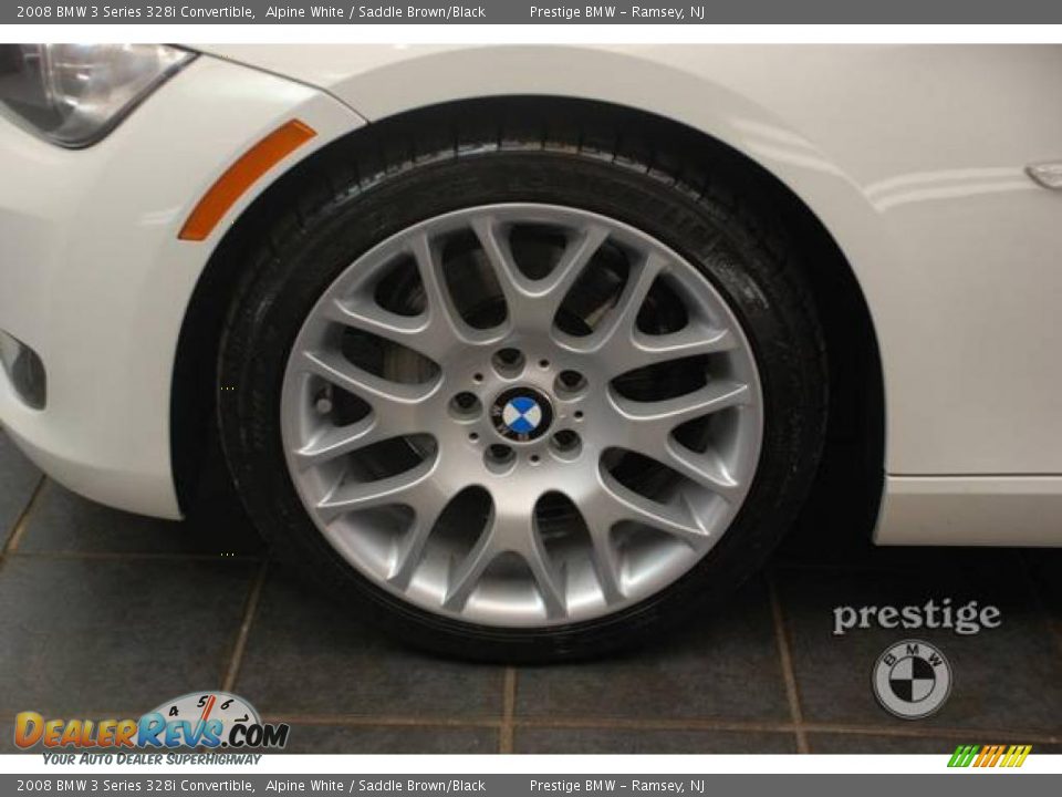 2008 BMW 3 Series 328i Convertible Alpine White / Saddle Brown/Black Photo #7