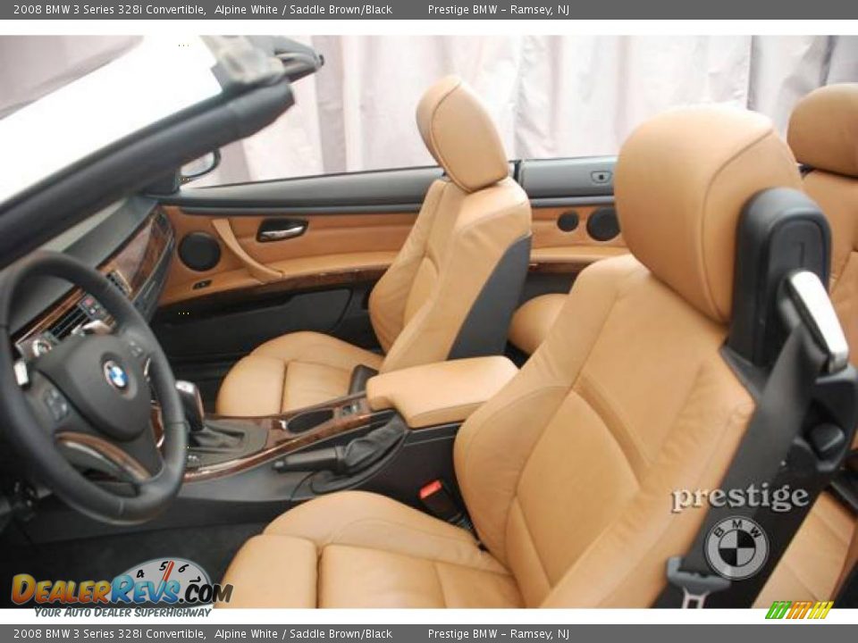 2008 BMW 3 Series 328i Convertible Alpine White / Saddle Brown/Black Photo #9
