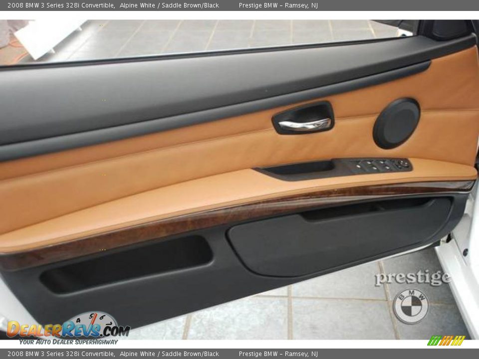 2008 BMW 3 Series 328i Convertible Alpine White / Saddle Brown/Black Photo #11
