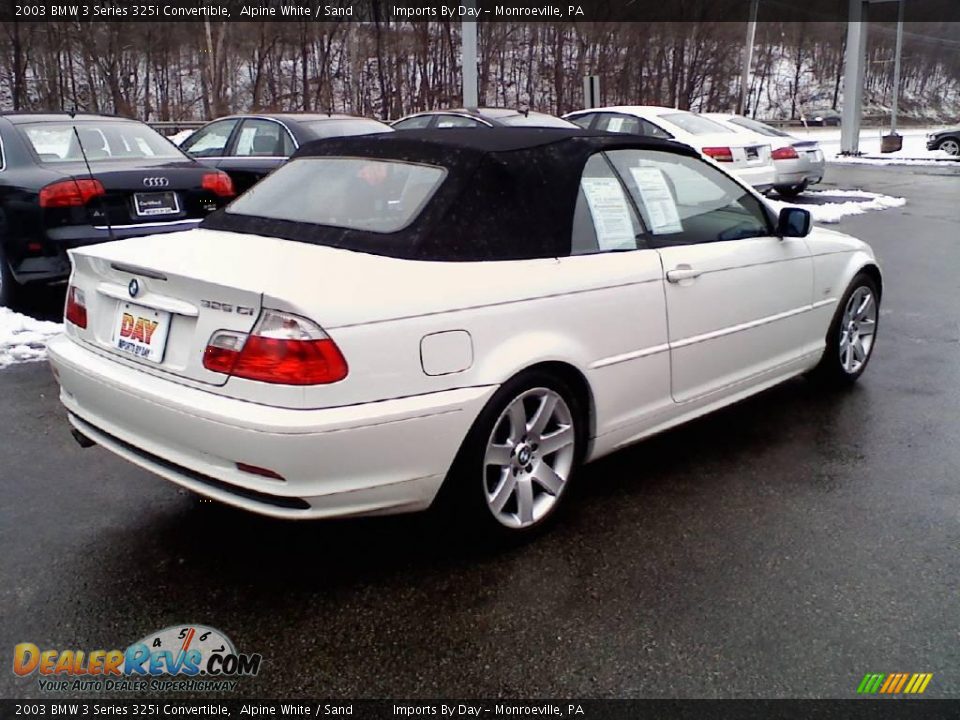 2003 BMW 3 Series 325i Convertible Alpine White / Sand Photo #4