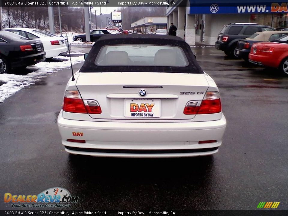 2003 BMW 3 Series 325i Convertible Alpine White / Sand Photo #5