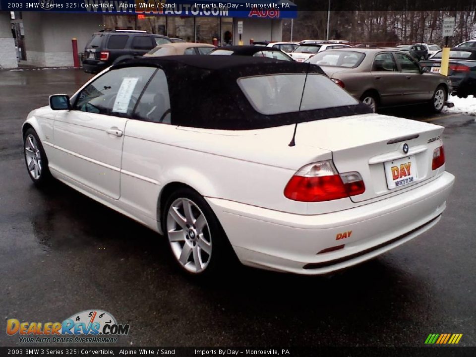 2003 BMW 3 Series 325i Convertible Alpine White / Sand Photo #6