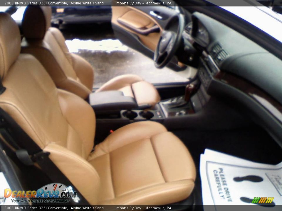 2003 BMW 3 Series 325i Convertible Alpine White / Sand Photo #8