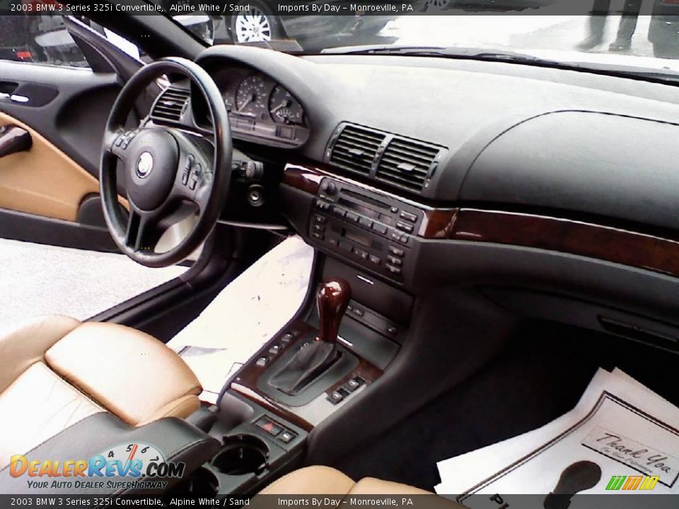 2003 BMW 3 Series 325i Convertible Alpine White / Sand Photo #9