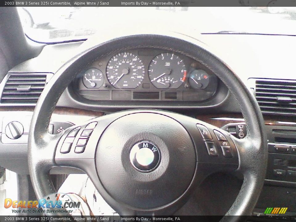2003 BMW 3 Series 325i Convertible Alpine White / Sand Photo #13