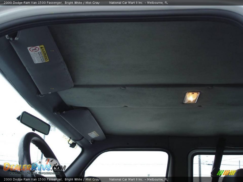 2000 Dodge Ram Van 1500 Passenger Bright White / Mist Gray Photo #11