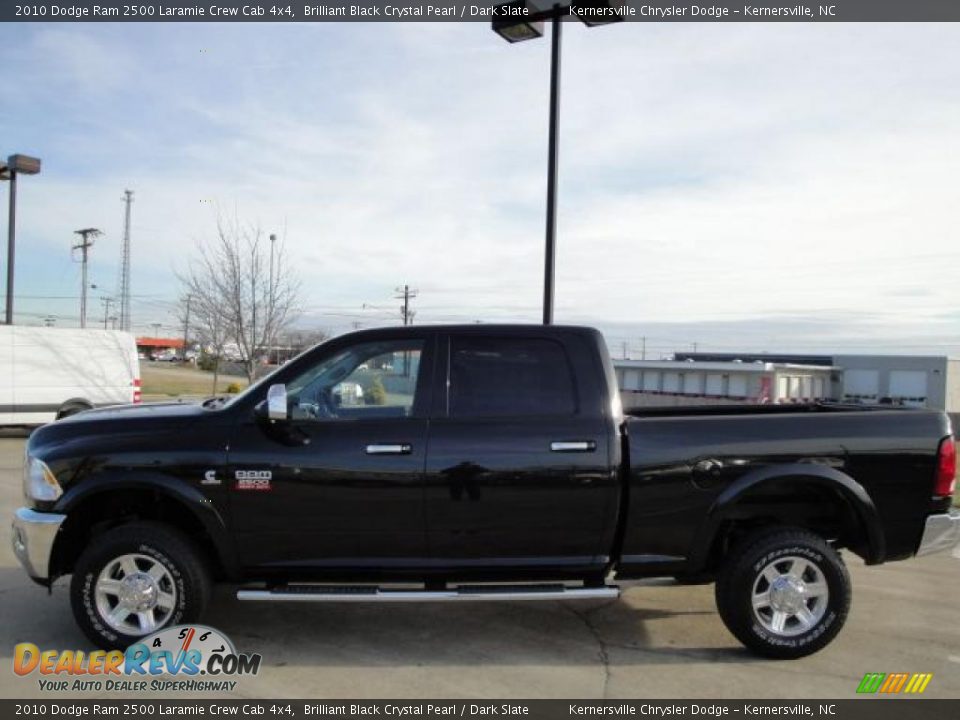 2010 Dodge Ram 2500 Laramie Crew Cab 4x4 Brilliant Black Crystal Pearl / Dark Slate Photo #2