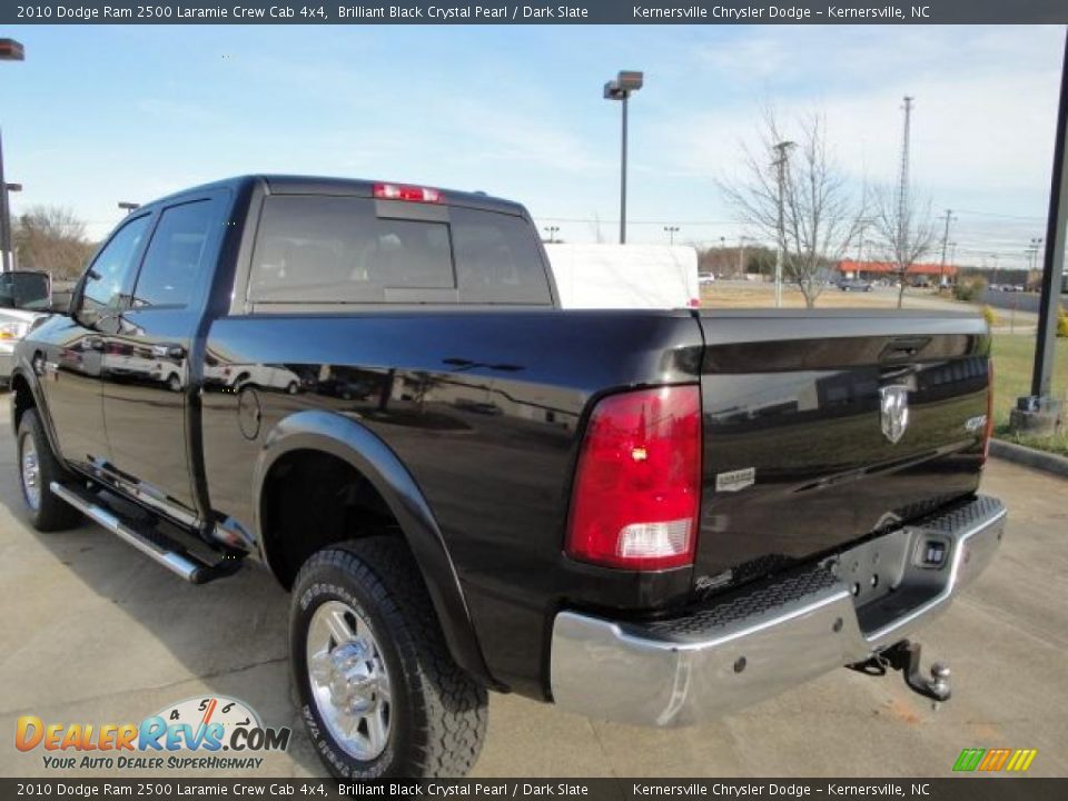 2010 Dodge Ram 2500 Laramie Crew Cab 4x4 Brilliant Black Crystal Pearl / Dark Slate Photo #3