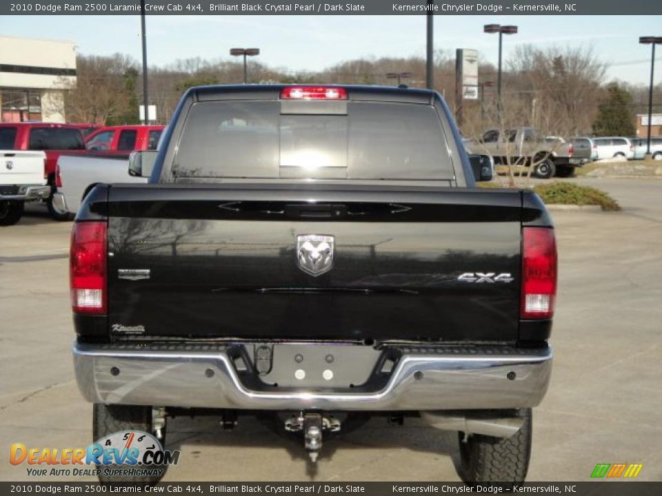 2010 Dodge Ram 2500 Laramie Crew Cab 4x4 Brilliant Black Crystal Pearl / Dark Slate Photo #4