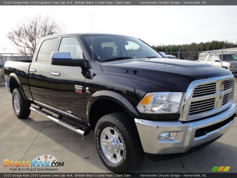 2010 Dodge Ram 2500 Laramie Crew Cab 4x4 Brilliant Black Crystal Pearl / Dark Slate Photo #7