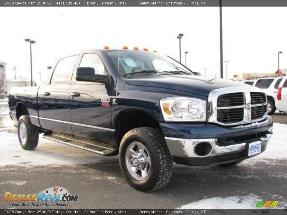 2008 Dodge Ram 2500 SXT Mega Cab 4x4 Patriot Blue Pearl / Khaki Photo #4