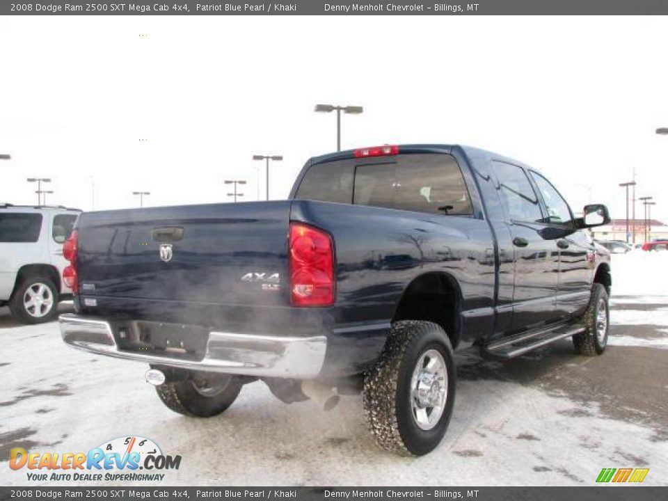 2008 Dodge Ram 2500 SXT Mega Cab 4x4 Patriot Blue Pearl / Khaki Photo #6