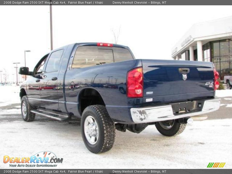 2008 Dodge Ram 2500 SXT Mega Cab 4x4 Patriot Blue Pearl / Khaki Photo #7
