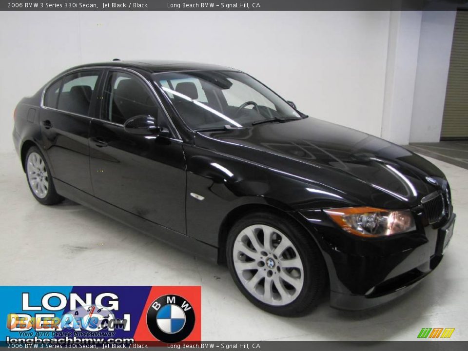 2006 BMW 3 Series 330i Sedan Jet Black / Black Photo #1
