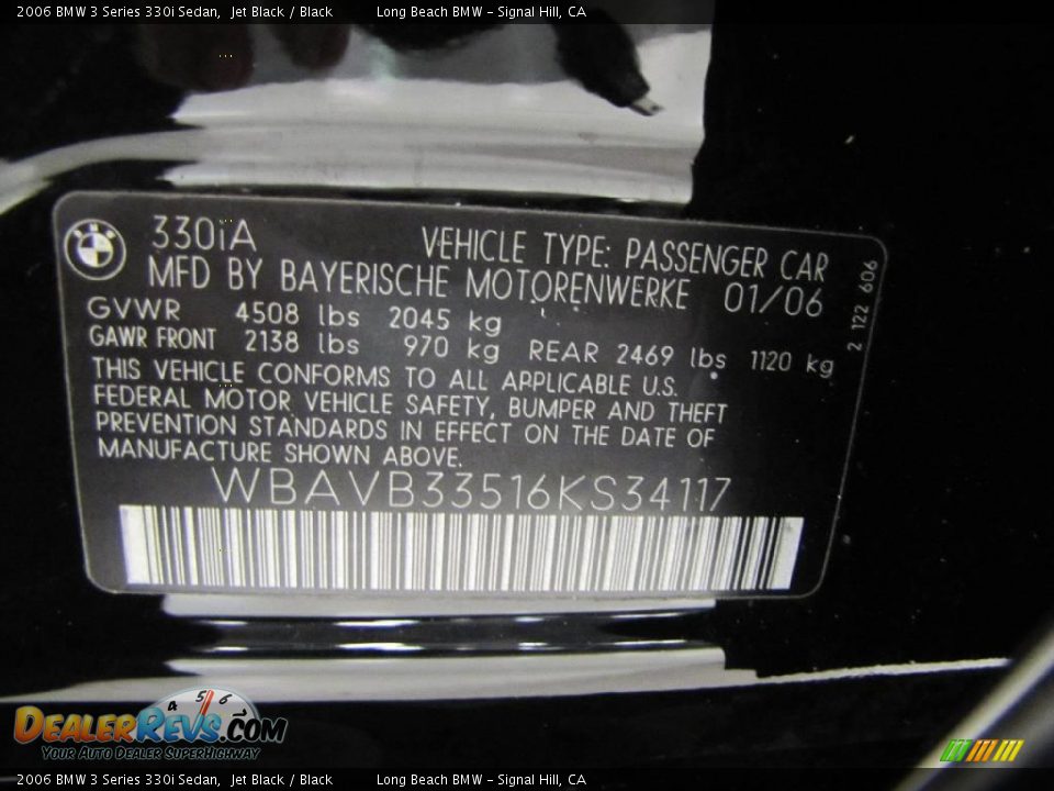2006 BMW 3 Series 330i Sedan Jet Black / Black Photo #18
