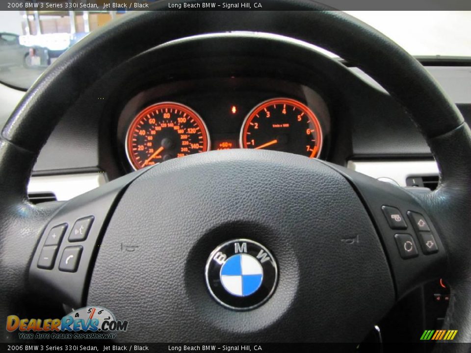 2006 BMW 3 Series 330i Sedan Jet Black / Black Photo #35
