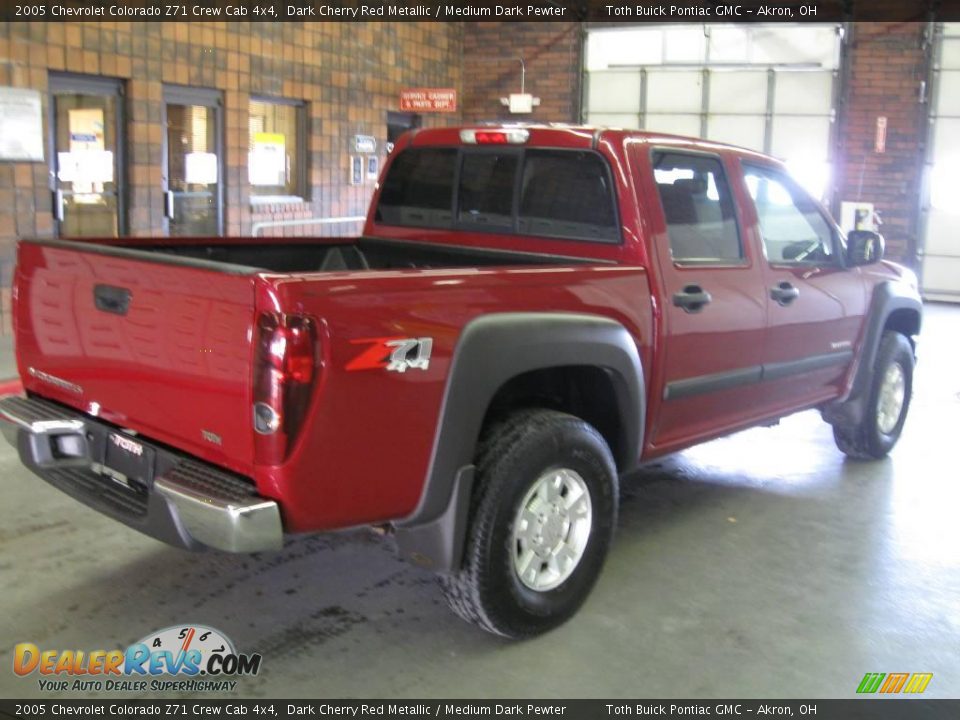 2005 Chevrolet Colorado Z71 Crew Cab 4x4 Dark Cherry Red Metallic / Medium Dark Pewter Photo #3