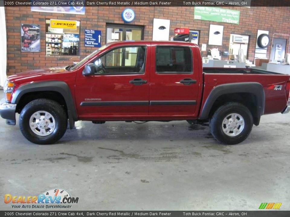 2005 Chevrolet Colorado Z71 Crew Cab 4x4 Dark Cherry Red Metallic / Medium Dark Pewter Photo #5